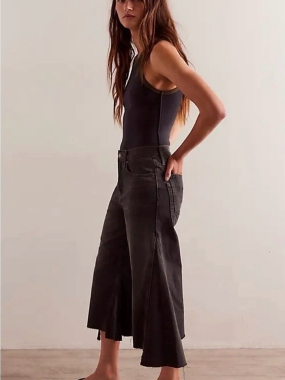 NWT Free People Ripple wide leg crop jeans - Picture 3 of 15